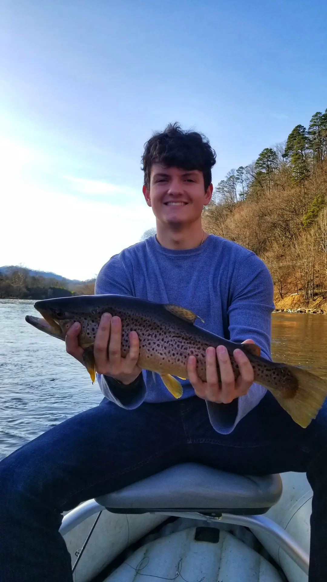 Client with brown trout