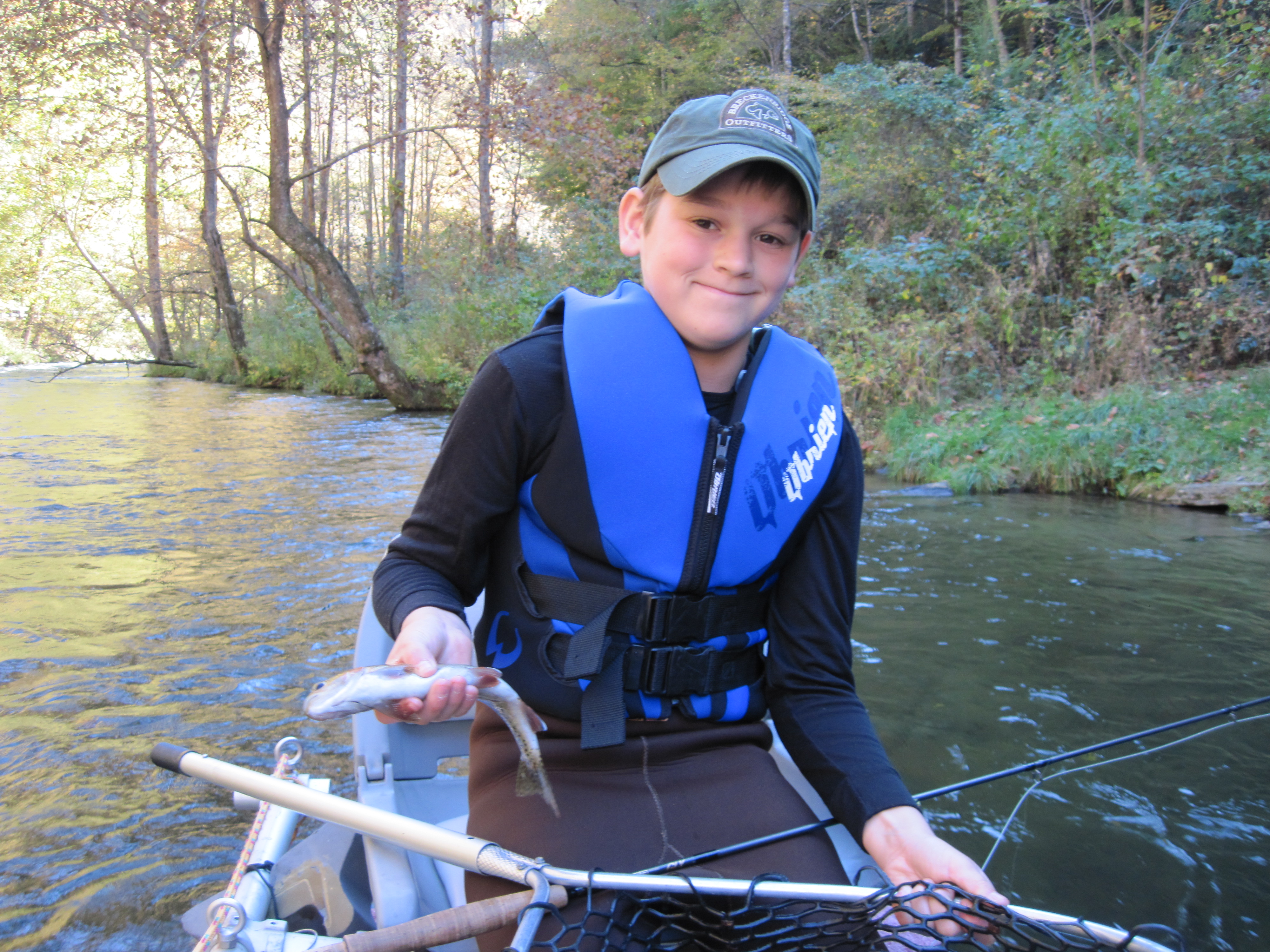 Kids Trout Fishing Trips in the Smoky Mountains town of Bryson City, NC